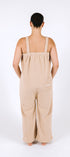Beige long fleece onesie for getting ready