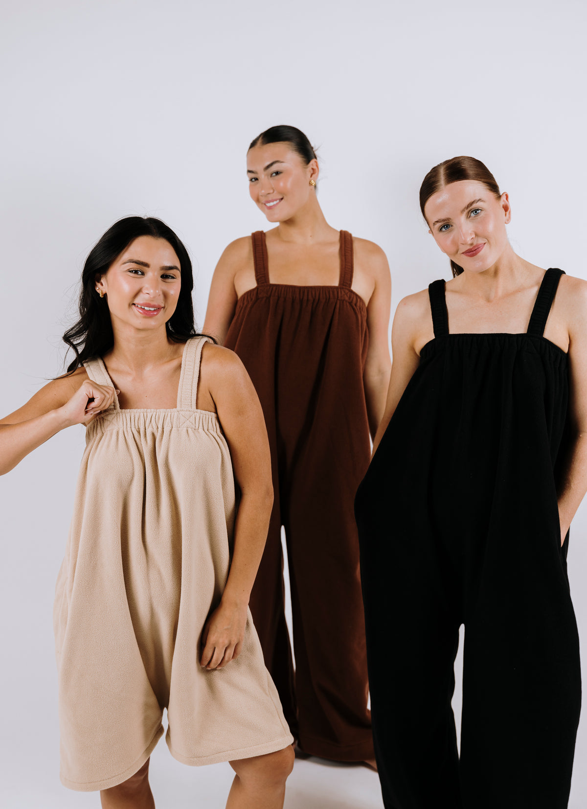 Vanilla latte beige short onesie in Adult and Plus sizes