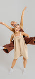 Soft vanilla latte beige short fleece onesie by Ready Freddie
