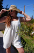 Wedding white short onesie in Adult and Plus sizes